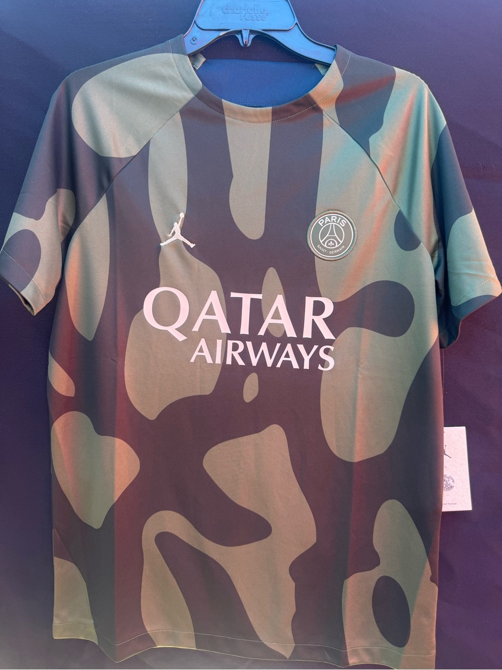 Nike Jordan PSG Paris Saint-Germain Pre Match Jersey Men’s M NWT Camo FD7129-327